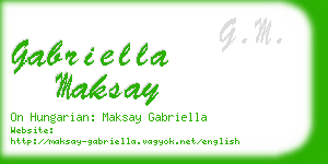 gabriella maksay business card